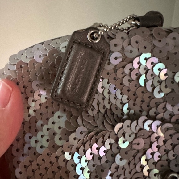 Coach mini Sequin Clutch Bag - Silver - Picture 6 of 7